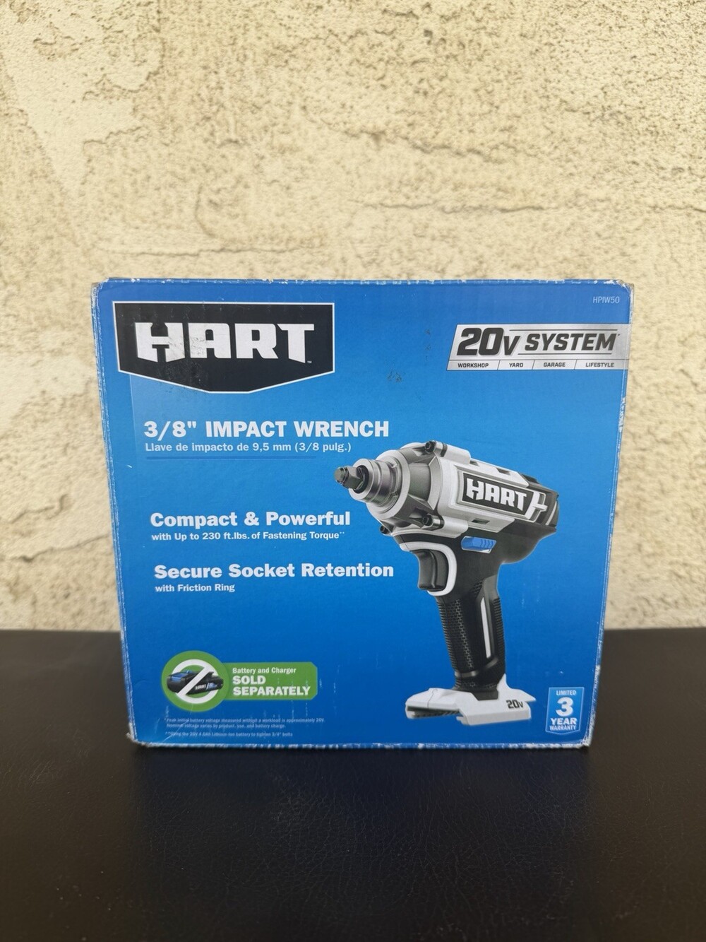 HART 20V 3/8” Cordless Impact Wrench New Sealed